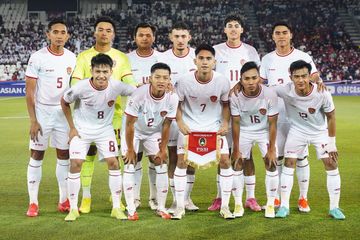 Skuad timnas U-23 Indonesia melawan Qatar di Piala Asia U-23 2024.