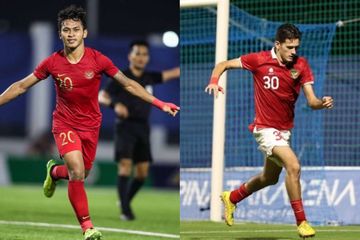 Kolase foto Osvaldo Haay dan Justin Hubner saat memperkuat timnas Indonesia.