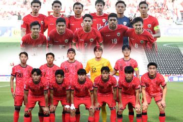 Ilustrasi foto skuad timnas U-23 Indonesia dan timnas U-23 Korsel yang bertemu di perempat final Piala Asia U-23 2024.