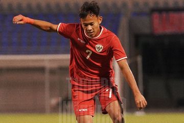 Zahaby Gholy saat timnas U-17 Indonesia mengalahkan Kep Mariana Utara, Jumat (25/10/2024).