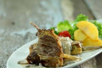 Lamb Chop With Mushroom Sauce Sajian Sedap