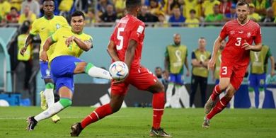Hasil Piala Dunia 2022 - Gol Casemiro Bawa Brasil Bungkam Swiss dan Lolos ke 16 Besar