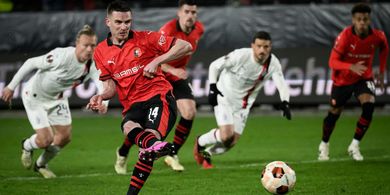 Hasil Play-Off Liga Europa - Banjir 5 Gol di Prancis, AC Milan Lolos ke 16 Besar dengan Dramatis