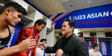 Datangi Ruang Ganti Timnas U-23 Indonesia Usai Kalah dari Uzbekistan, Erick Thohir: Jangan Ngeluh, Kita Lawan!
