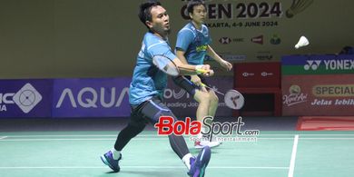 Hasil Indonesia Open 2024 - Sempat Diganggu Service Fault, Amukan Ahsan/Hendra Bekuk Wakil Thailand untuk Lolos ke 16 Besar