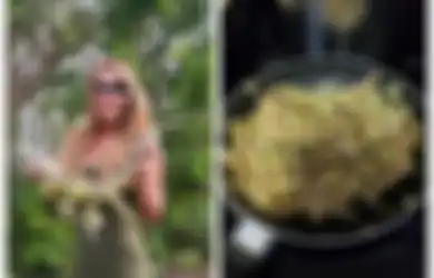 Hi... Wanita Ini Seorang Diri Berburu, Memasak, dan Makan Iguana Tanpa Jijik, Seperti Apa Rasanya?