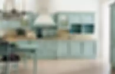 Inspirasi dapur warna soft pada kitchen setnya. 