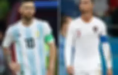 Lionel Messi (kiri), Cristiano Ronaldo (kanan)