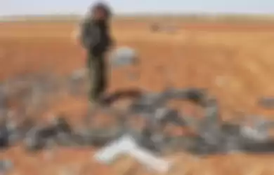 UAV Forpost yang rontok dirudal Israel