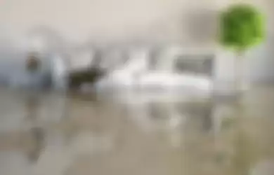Banjir bisa dicegah dengan rajin membersihkan saluran air di depan rumah.