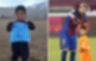 Murtaza Ahmadi, fans cilik Messi yang viral karena pakai jersi kantong plastik kini menjadi incaran Taliban.
