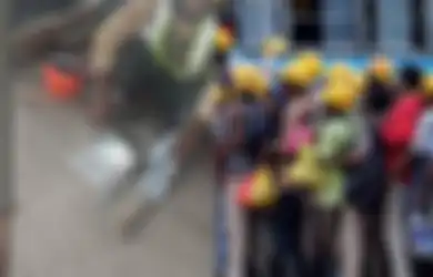 Bikin Terenyuh, Pekerja Migran Ini Tertangkap Kamera Hanya Makan Nasi Putih dengan Kuah Air Mineral