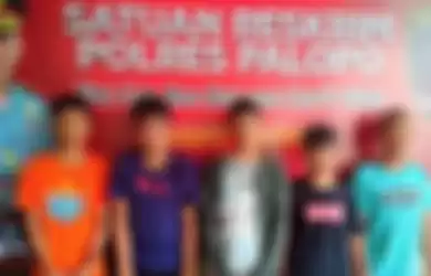 Terlibat penganiayaan, lima remaja Kota Palopo diringkus Polres Palopo, Rabu (3/4/2019). 
