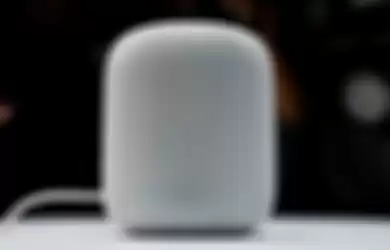 Ilustrasi tampilan smart speaker Apple HomePod