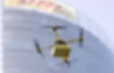 Ilustrasi drone pengirim barang di Australia