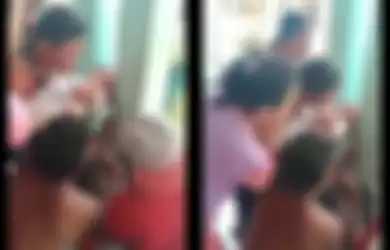 Kepala bocah perempuan terjepit di tiang rumah