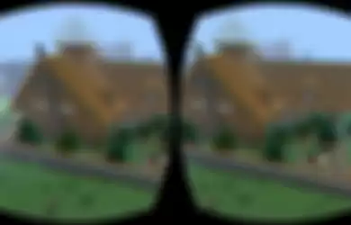 Ilustrasi Minecraft dengan VR