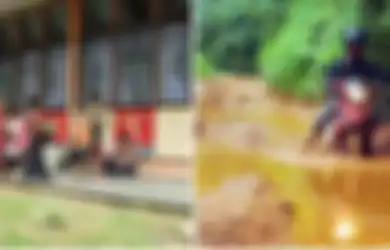 Kisah Ali Sahidin, Seorang Guru yang Rela Tempuh Jarak 135 Km di Jalanan Berlumpur Demi Mengajar Siswanya