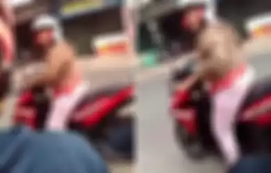 Emak-emak marah kepada pengendara yang motornya ditabrak dan terekan dalam video. 