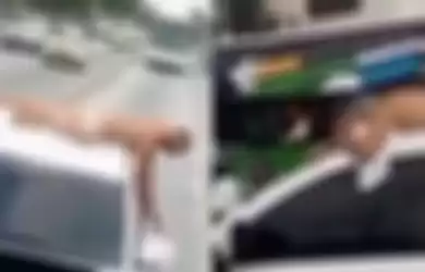 Heboh Pria Tanpa Busana Berbaring di Atas Mobil, Alasan di Baliknya Bikin Ngelus Dada