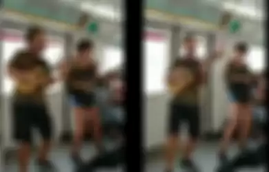 Sebuah video viral menampilkan dua orang turis yang sedang mengamen di MRT, Singapura. 