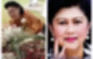 Wanita ini Menangis dan Menempalkan Wajahnya ke Makam Ani Yudhoyono: 'Yang Tenang Ya'