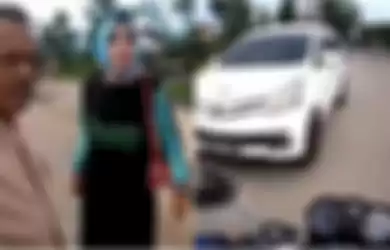 Ditegur karena lawan arah, suami istri ini justru ngamuk