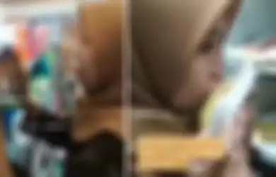 Salah satu cuplikan video Ulah oknum gerombolan mahasiswi di sebuah minimarket di Makassar.