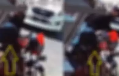 Video rekaman pencurian helm.