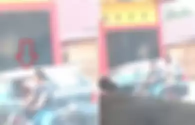 Video yang merekam aksi pencurian barang di mobil. 