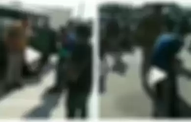 Video Viral Beberapa Pria Adu Mulut di Pinggir Jalan Berakhir dengan Pemukulan