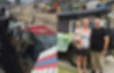 Detik-detik Land Rover Terguling di Proyek Kentungan Yogya, Gerak Cepat Wanita Ini Selamatkan Seorang Balita Jadi Sorotan