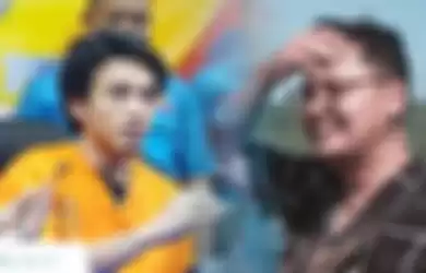 Aktor Jefri Nichol (kiri) saat dihadirkan dalam gelar perkara di Mapolres Jakarta Selatan, Rabu (24/7/2019). Sutradara Robby Ertanto (kanan) turut diamankan satu hari setelah penangkapan Jefri Nichol dengan barang bukti 15 gram ganja.