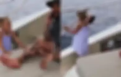 Kesal Karena Tidak Diajak Bermain, Video Ini Tangkap Momen Bocah Melempar Ponsel Ayahnya ke Laut