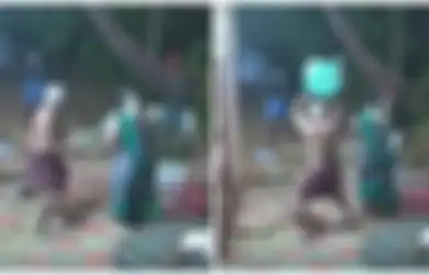 Video Perlawanan Seorang Emak-emak Selamatkan Suaminya dari Perampok dengan 'Bersenjatakan' Sandal dan Kursi
