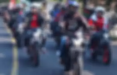 Serentak ribuan biker Honda ikuti Convoy Merdeka.