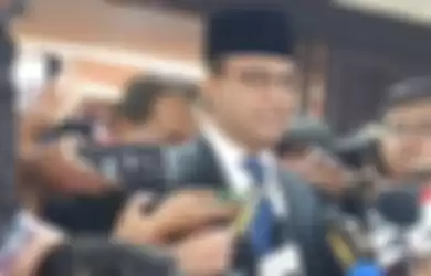 Gubernur DKI Jakarta Anies Baswedan saat diwawancarai di Gedung DPRD DKI Jakarta, Kamis (22/8/2019)