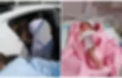 Kolase bayi lahir di mobil Gojek di Singapura