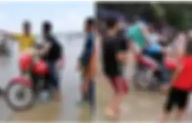 Viral Video Seorang Pria Bikin Ribut di Pantai dengan Kendaraannya, Bapak ini Berikan Hadian 'Tendangan Melayang' Kepada Pria Rusuh Tersebut!