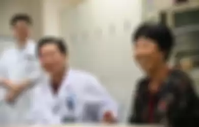 Huang Yuanzhen menjalani pemeriksaan penglihatan di Rumah Sakit Wuhan Union pada 3 September 2019.
