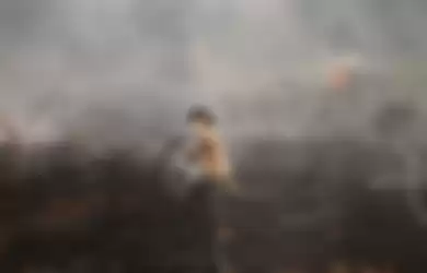 Lihatlah perjuangan para petugas demi padamkan kebakaran hutan yang sebabkan kabut asap.