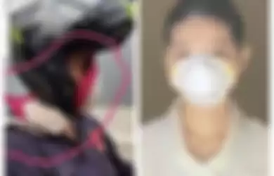 Viral Foto Seorang Pria Gunakan Bra Sebagai Masker Pelindung Asap, Masker Apa yang Benar?