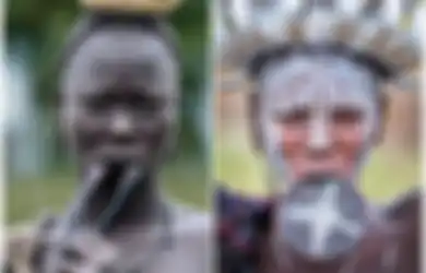 Tradisi Pelat Bibir Suku Mursi Afrika, Ketika para Wanita Meregangkan Bibirnya untuk Kecantikan dan Kepentingan Sosial