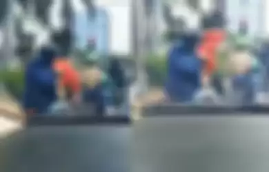 Beragam aksi pengendara motor di jalan raya sering kali membuat heboh media sosial, salah satunya aksi pasutri ini