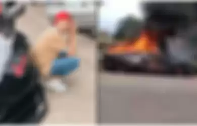 Mesin Overheat, Mobil Lamborghini Aventador Diduga Kuat Milik Raffi Ahmad Terbakar di Sentul