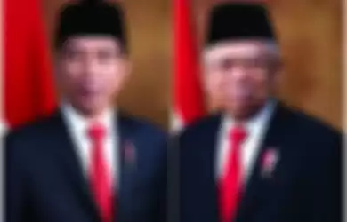 Foto Presiden Joko Widodo dan Wakil Presiden K.H. Maruf Amin