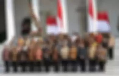 Presiden RI, Joko Widodo memperkenalkan menteri-menteri Kabinet Indonesia Maju 