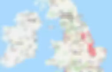 Wilayah-wilayah UK ini (warna merah) kemungkinan akan banjir dalam waktu 80 tahun