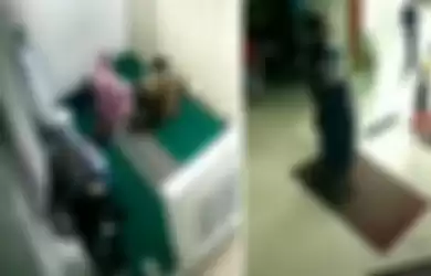 Aksi maling di musala rumah sakit Hermina Depok terekam video kamera CCTV. 