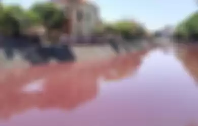 Viral Sungai Di Bali Tiba-tiba Berubah Warna Menjadi Merah, Setelah Ditelusuri Rupanya Wanita Ini Memiliki Peran Besar dalam Hal Tersebut!